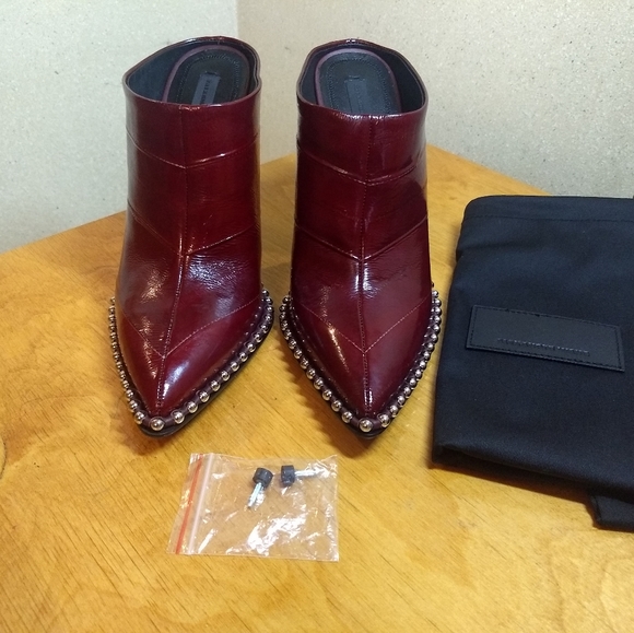 Alexander Wang Eri Mule Oxblood Eel shoes - Picture 6 of 10
